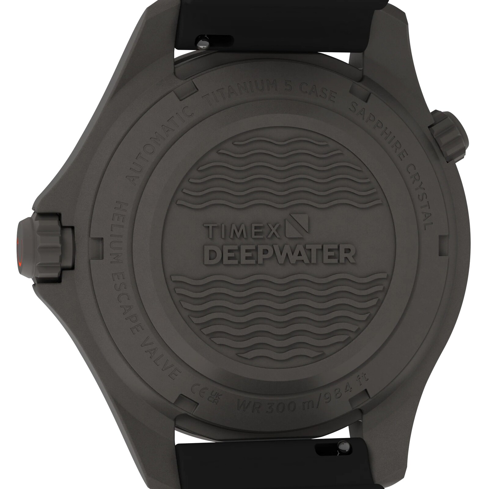 Timex Deep Water Meridian 300 Titanium HEV Automatic 44mm Mens Watches Black