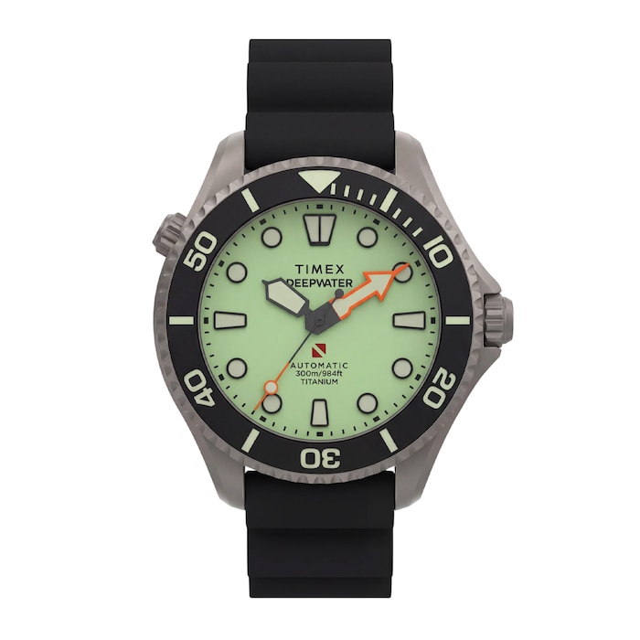 Timex Deep Water Meridian 300 Titanium HEV Automatic 44mm Mens Watches Green