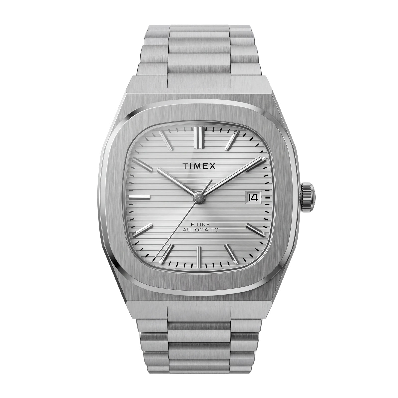 Timex Automatic E Line 38mm Mens Watches Silver