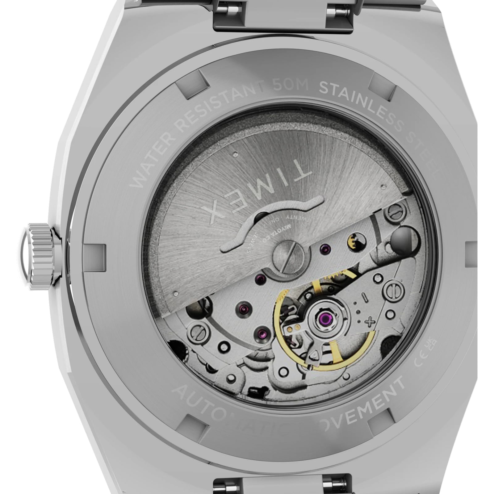 Timex Automatic E Line 38mm Mens Watches Silver