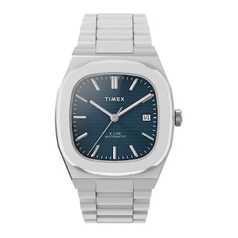 Timex Automatic E Line 38mm Mens Watches Blue