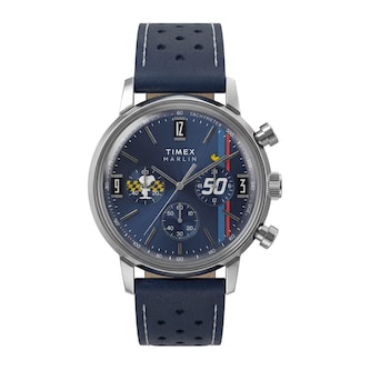 Timex Peanuts x Timex Marlin Chronograph 40mm Mens Watches Blue