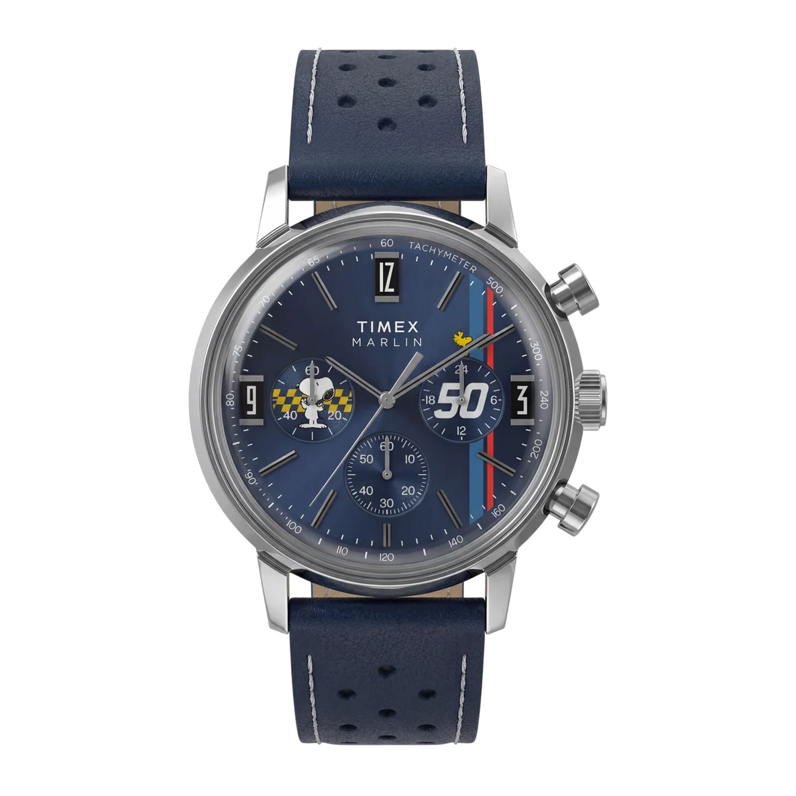 Timex Peanuts x Timex Marlin Chronograph 40mm Mens Watches Blue