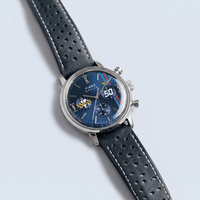 Timex Peanuts x Timex Marlin Chronograph 40mm Mens Watches Blue