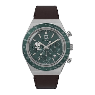 Timex Peanuts x Q Timex Chronograph 40mm Mens Watches Green
