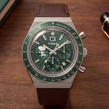 Timex Peanuts x Q Timex Chronograph 40mm Mens Watches Green