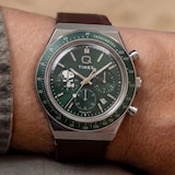 Timex Peanuts x Q Timex Chronograph 40mm Mens Watches Green