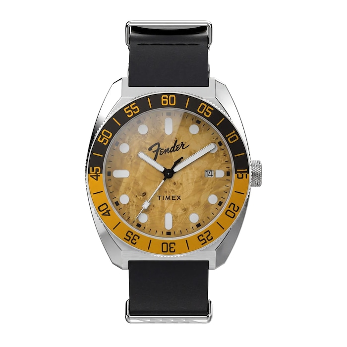 Timex Fender x Timex Automatic Telecaster 41mm Mens Watches Brown