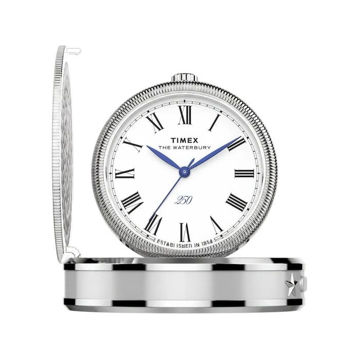 Timex Waterbury America 250 Table Clock 49mm, Stainless Steel