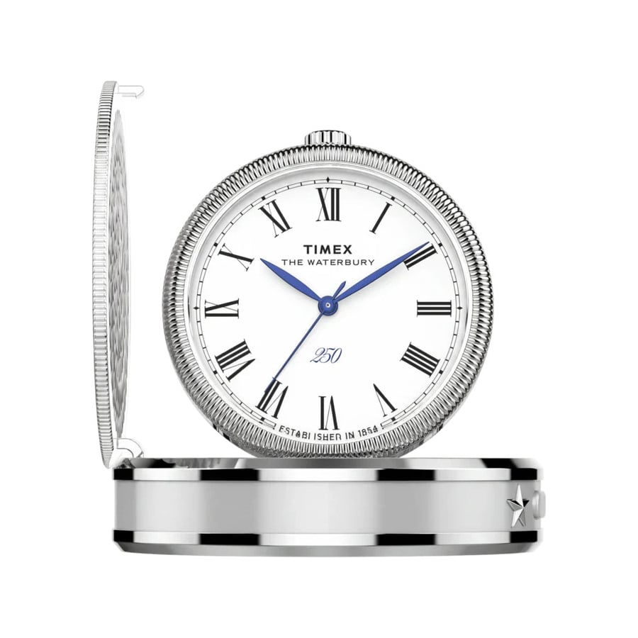 Timex Waterbury America 250 Table Clock 49mm, Stainless Steel
