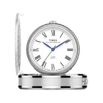 Timex Waterbury America 250 Table Clock 49mm, Stainless Steel