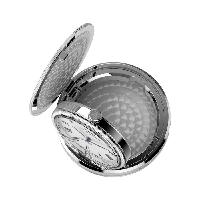 Timex Waterbury America 250 Table Clock 49mm, Stainless Steel