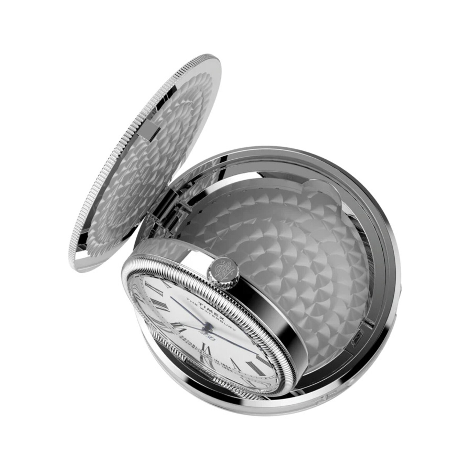 Timex Waterbury America 250 Table Clock 49mm, Stainless Steel