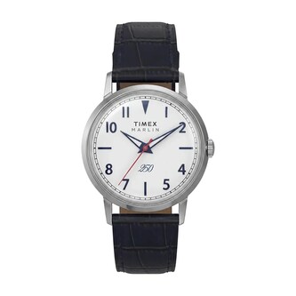 Timex Marlin America 250 34mm, Leather Strap, Men's Watch