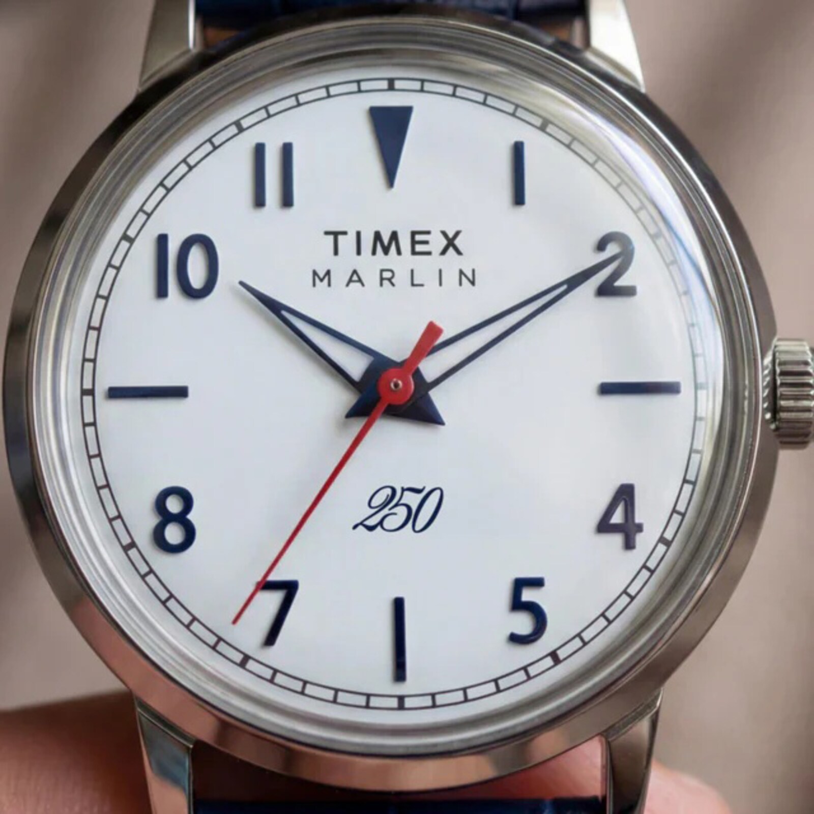 Timex Marlin America 250 34mm, Leather Strap, Men's Watch