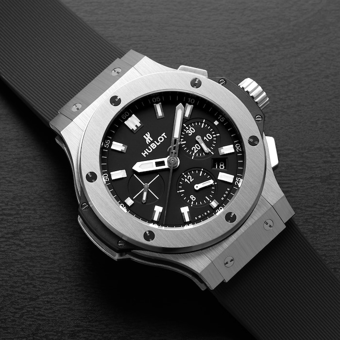 Hublot Big Bang Steel 44mm Automatic Chronograph Strap Watch