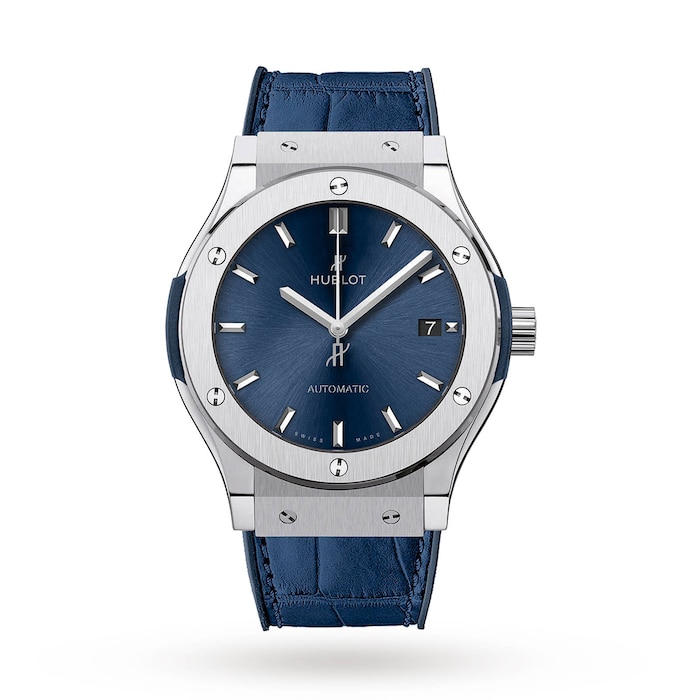 Hublot Classic Fusion Blue Men's Watch with Leather Strap