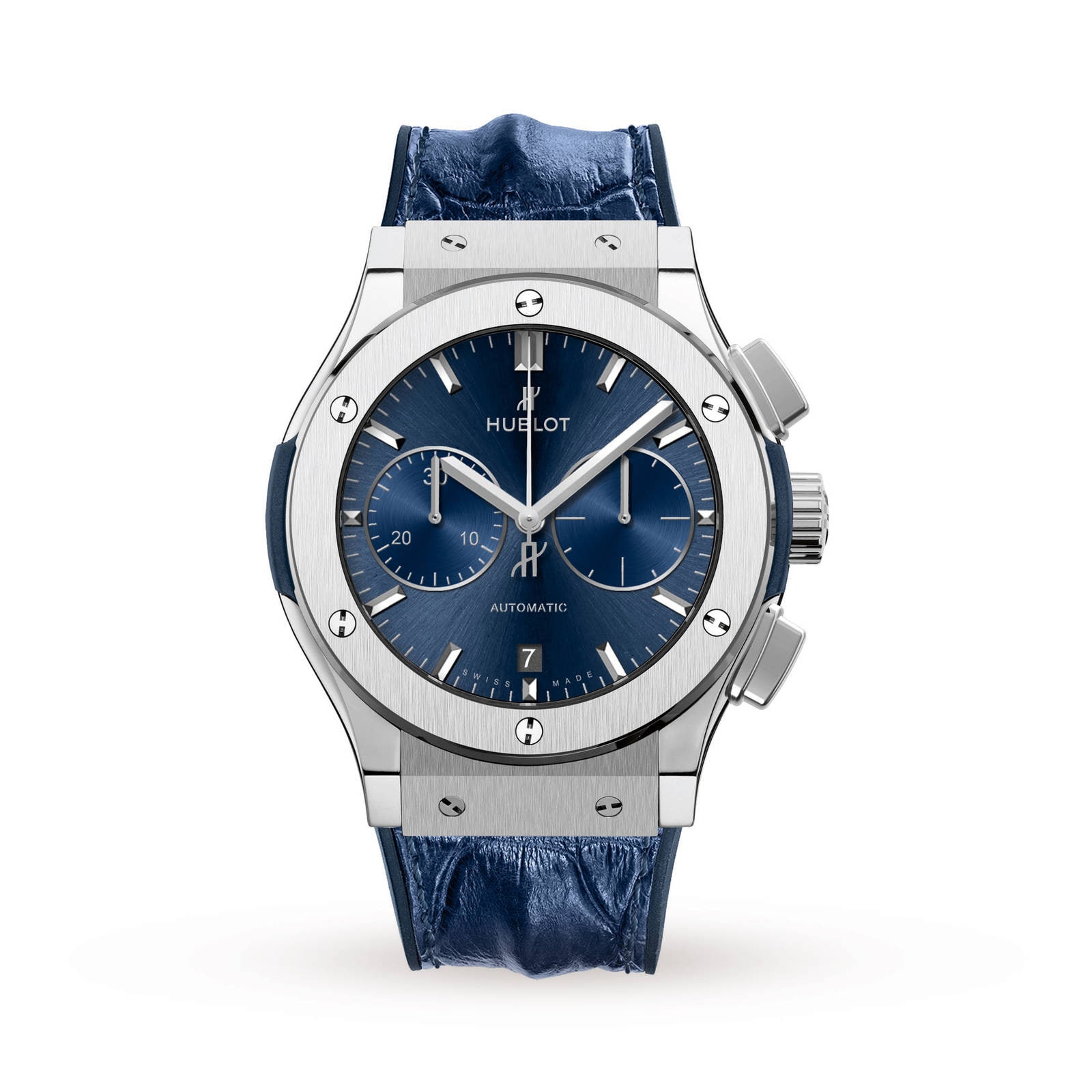 Click to view product details and reviews for Classic Fusion Blue Chronograph Titanium 45mm.