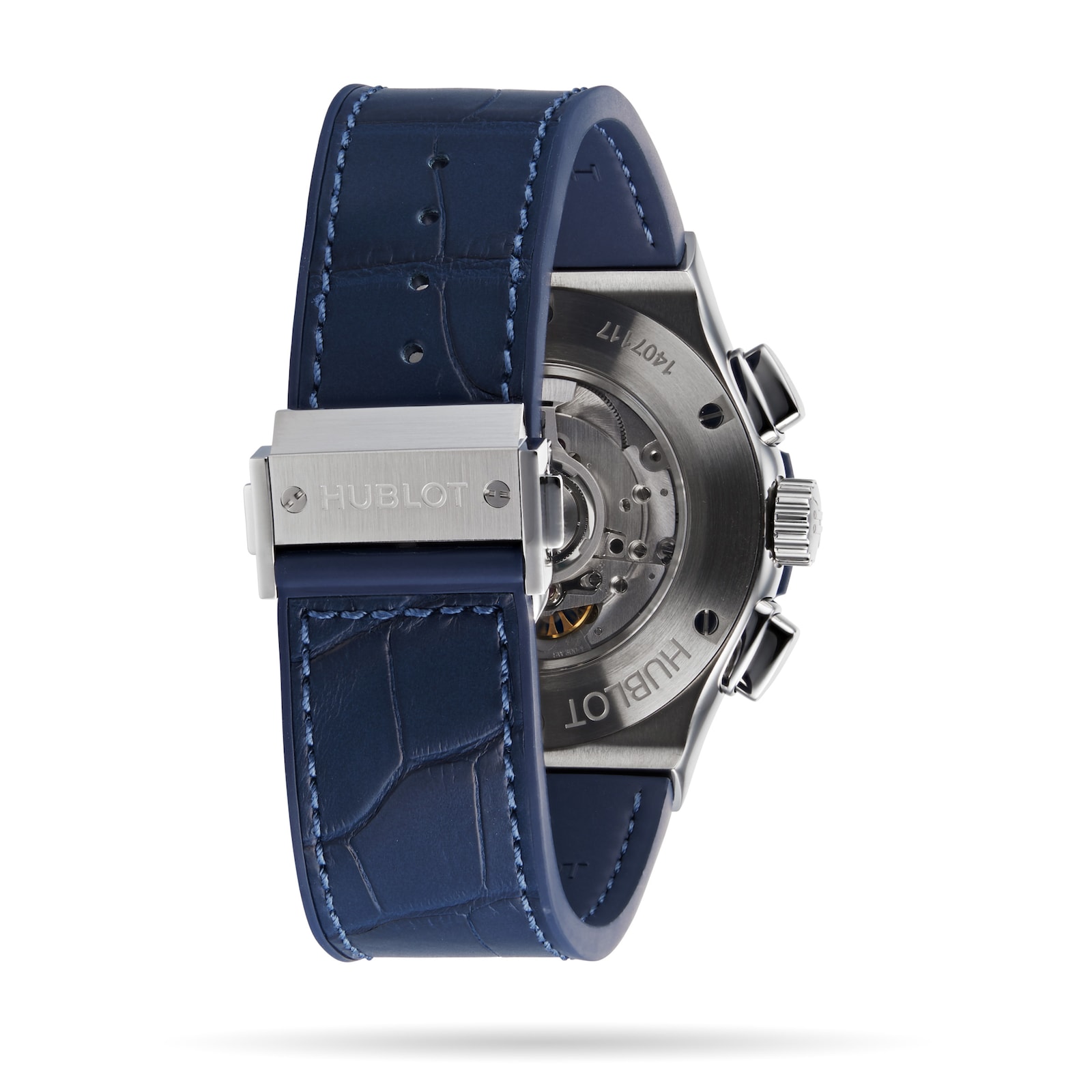 hublot blue chronograph titanium