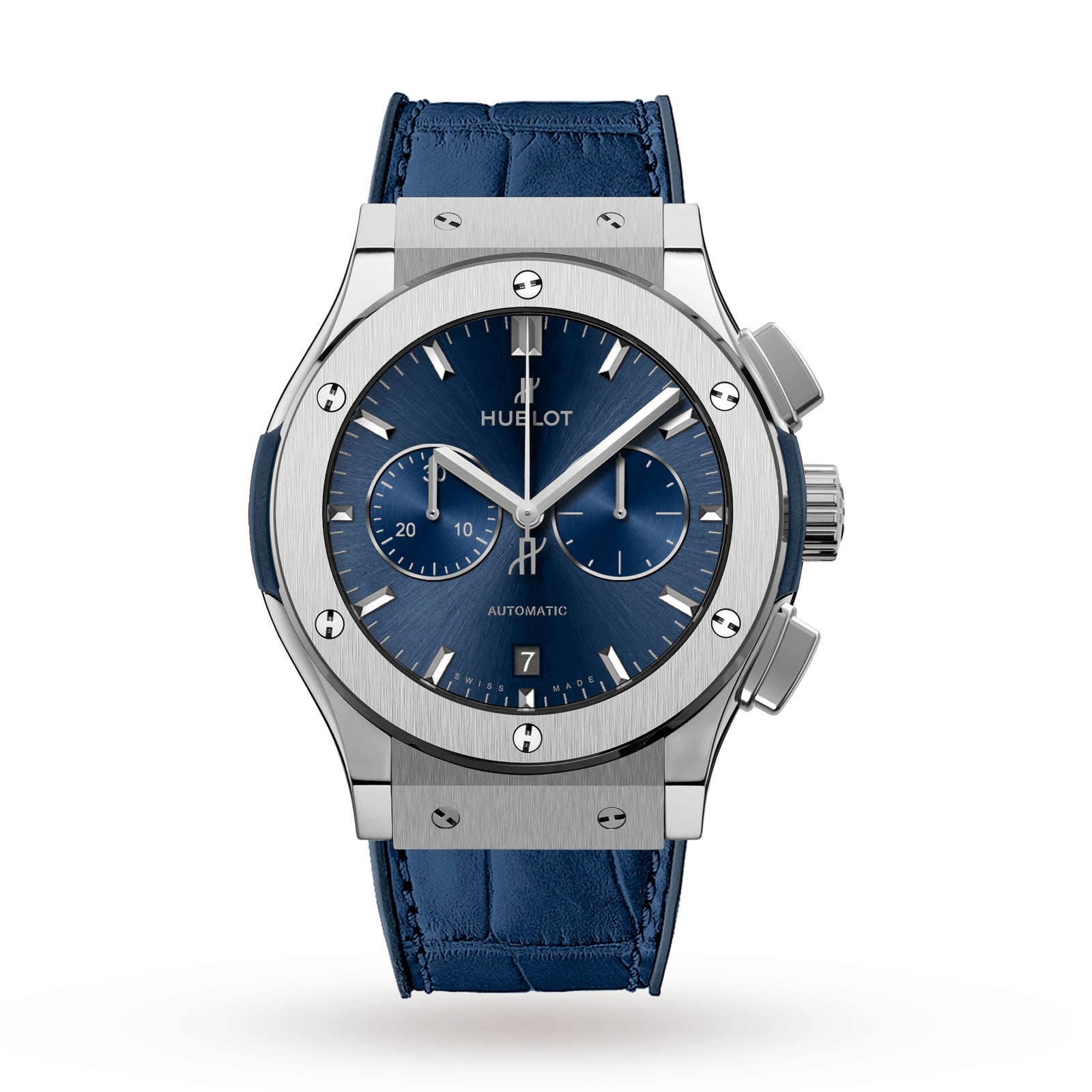 Click to view product details and reviews for Classic Fusion Blue Chronograph Titanium 42mm.
