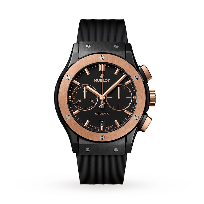 HUBLOT BLACK DIAL GOLDEN CHAIN ( CHRONOGRAPH Works )