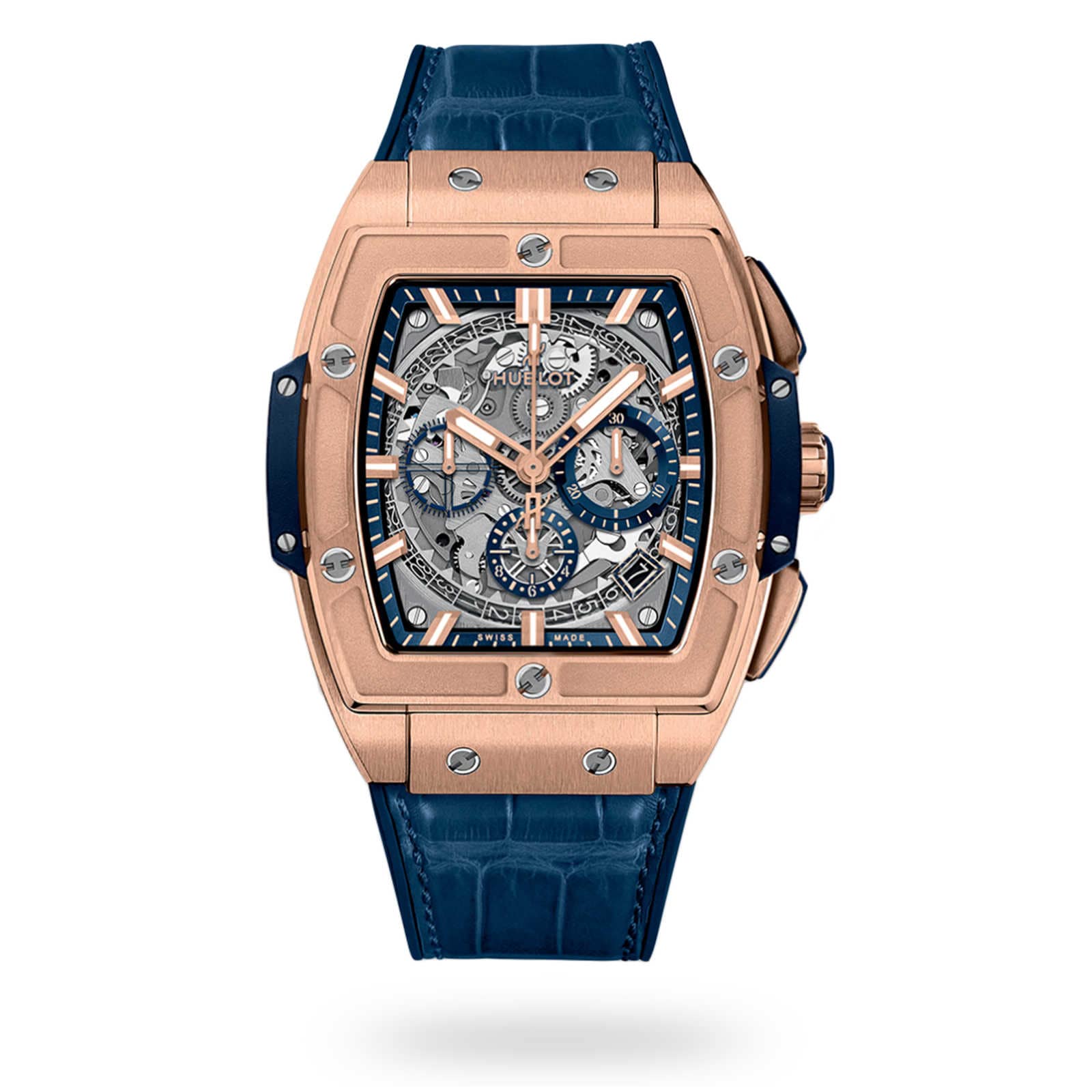 Hublot Spirit Of Big Bang King Gold Blue Chronograph 42mm 641 Ox 7180 Lr Watches Of Switzerland Us