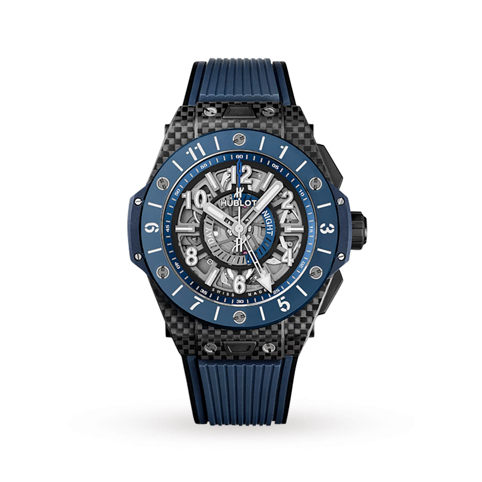 Big Bang Unico Gmt Carbon Blue Ceramic Automatic 45mm