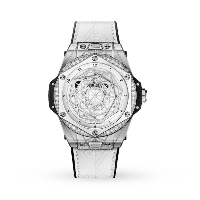 Hublot Big Bang One Click Sang Bleu Steel White Diamonds Automatic 39mm