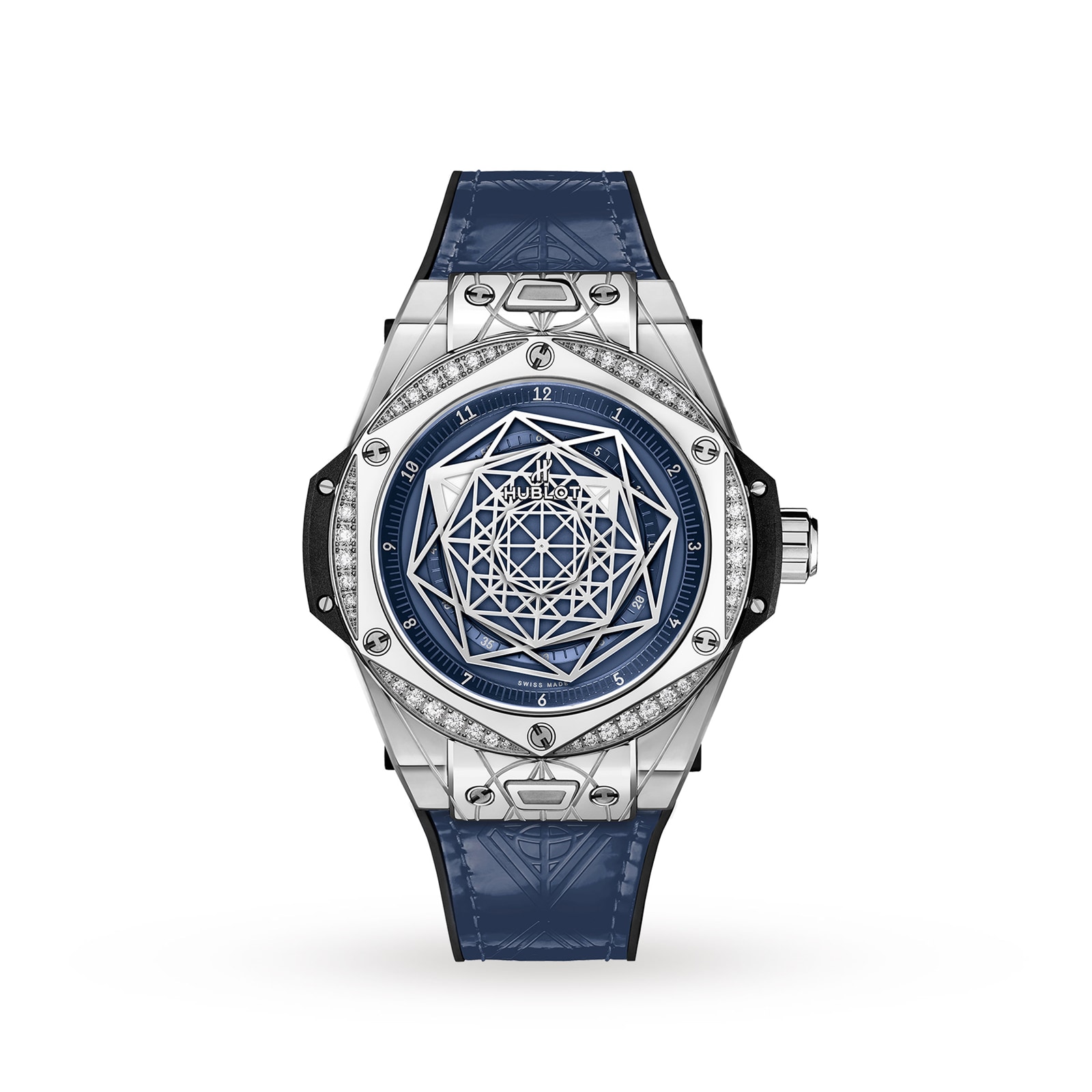 Hublot Limited Edition Sang Bleu One Click Gold Blue Diamonds