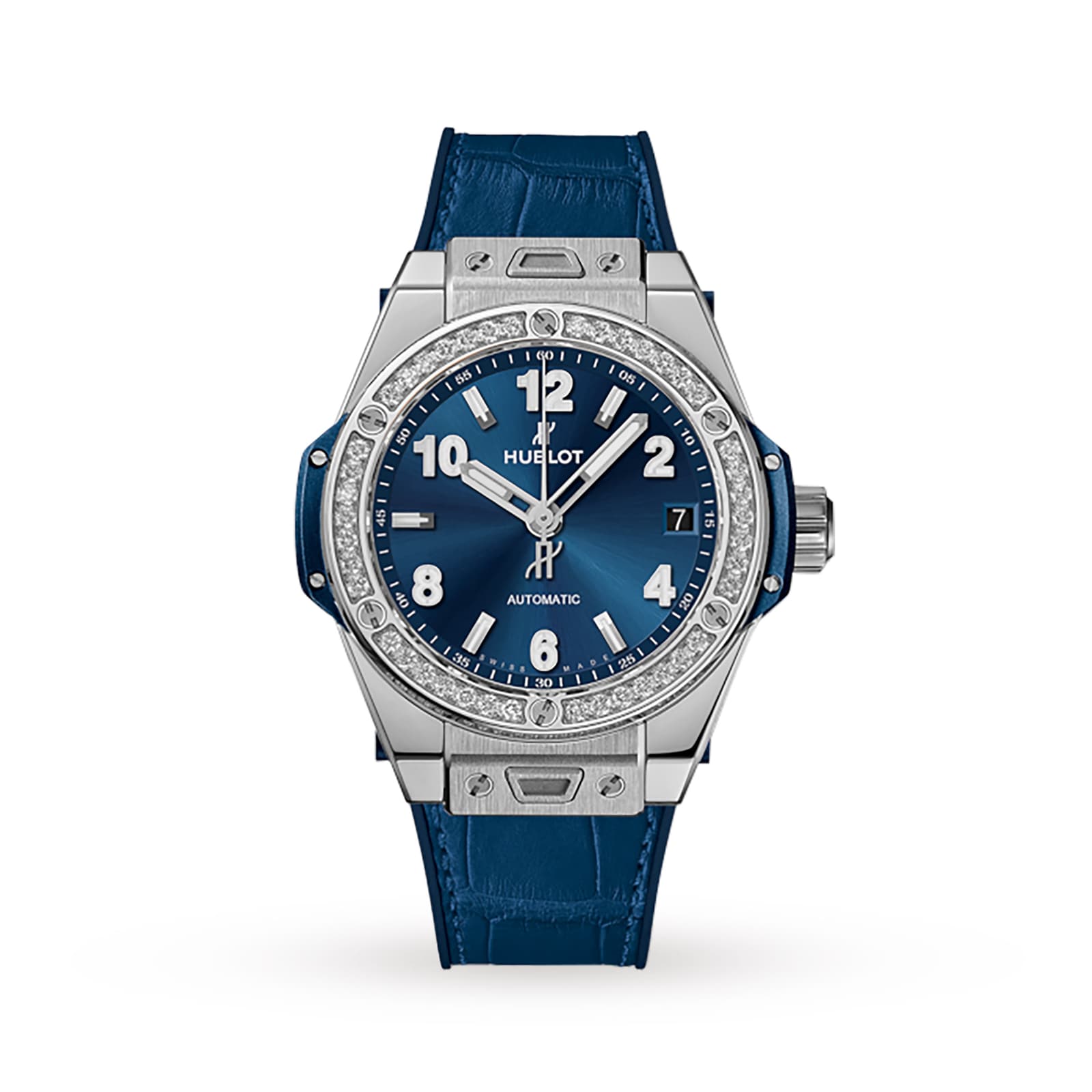 Click to view product details and reviews for Big Bang One Click Steel Blue Diamonds Automatic 39mm.