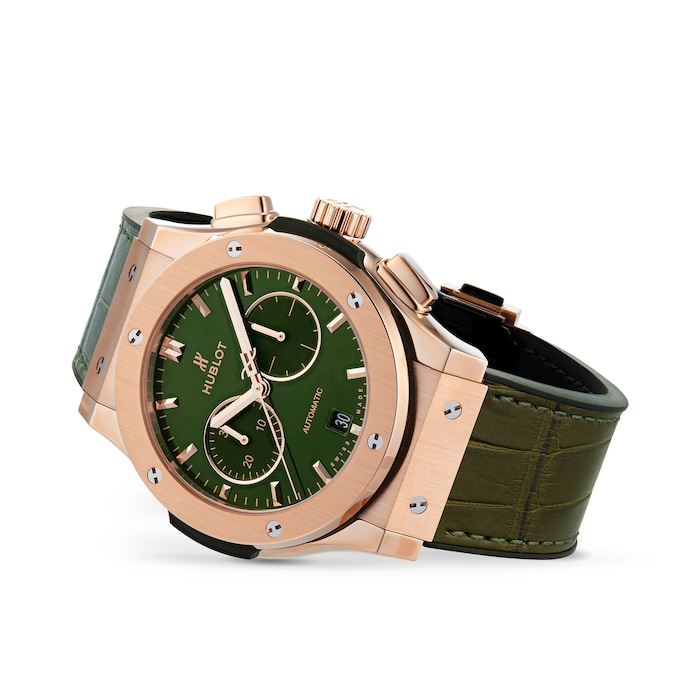 Hublot Classic Fusion Chronograph King Gold Green Men's Watch