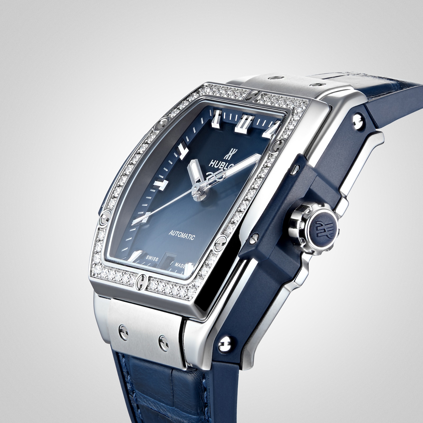 Hublot Spirit Of Big Bang Titanium Blue Diamonds Automatic 39mm 665.NX ...