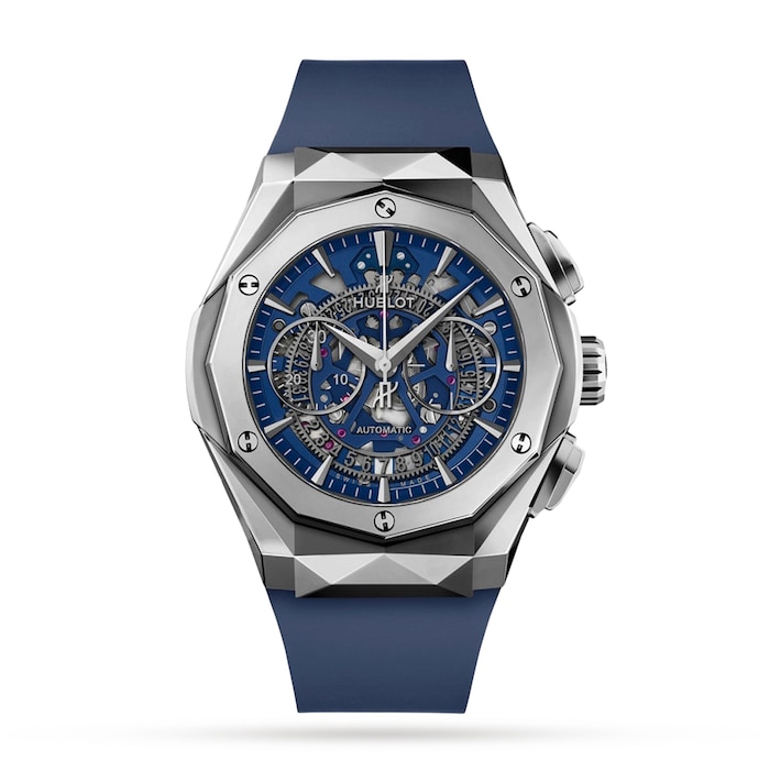 Hublot Limited Edition Classic Fusion Aerofusion Chronograph Orlinski Titanium Blue 45mm Mens Watch