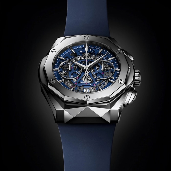 Hublot Limited Edition Classic Fusion Aerofusion Chronograph Orlinski Titanium Blue 45mm Mens Watch