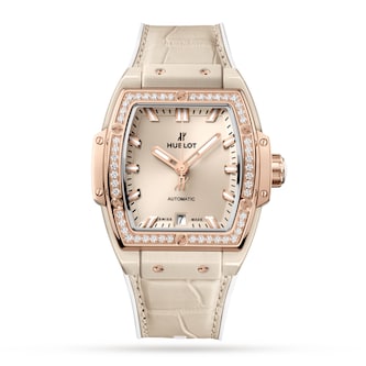 Hublot Spirit Of Big Bang Beige Ceramic King Gold Diamonds 39mm Watch