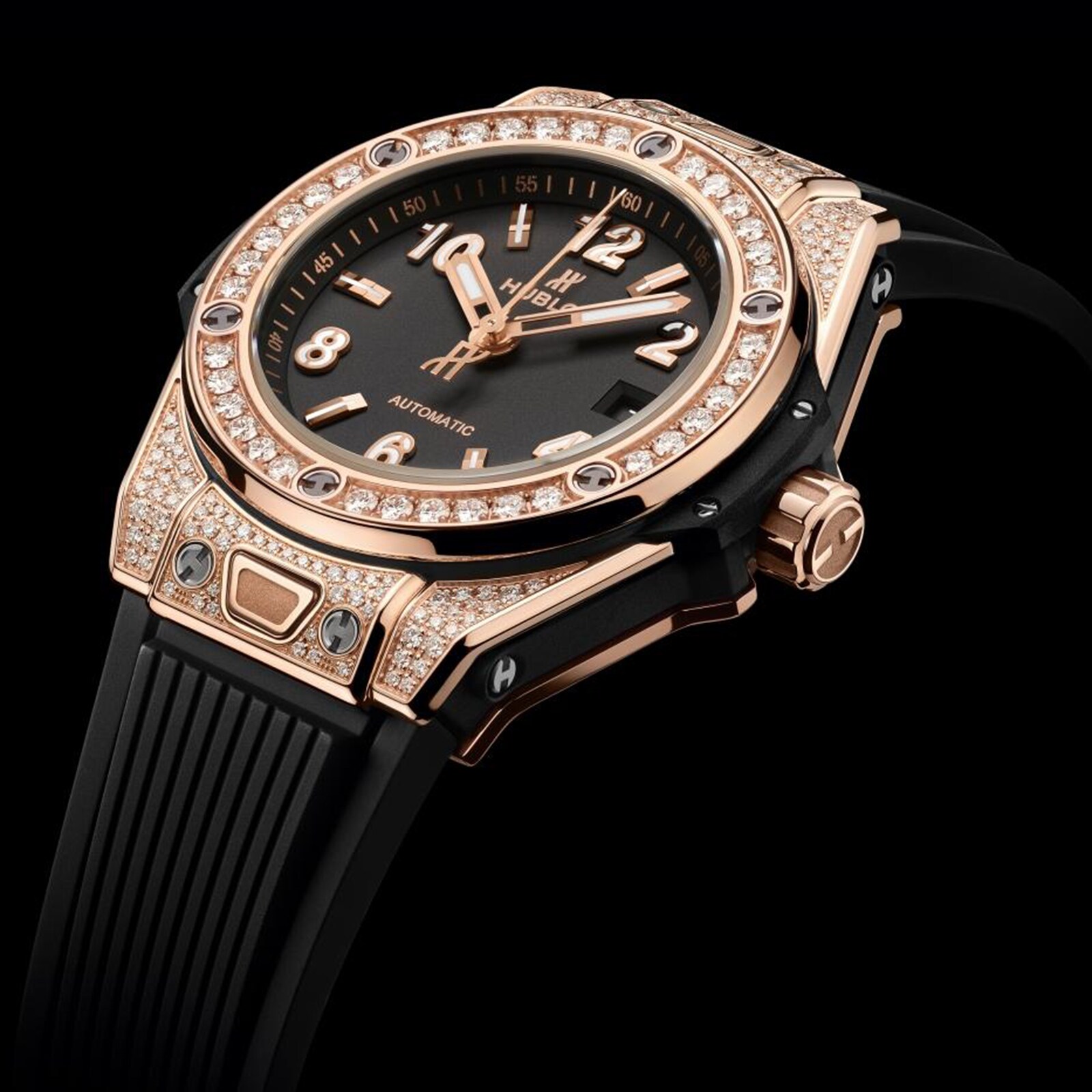 Hublot Big Bang One Click King Gold Pave 33mm Watch 485.OX.1180.RX.1604 ...