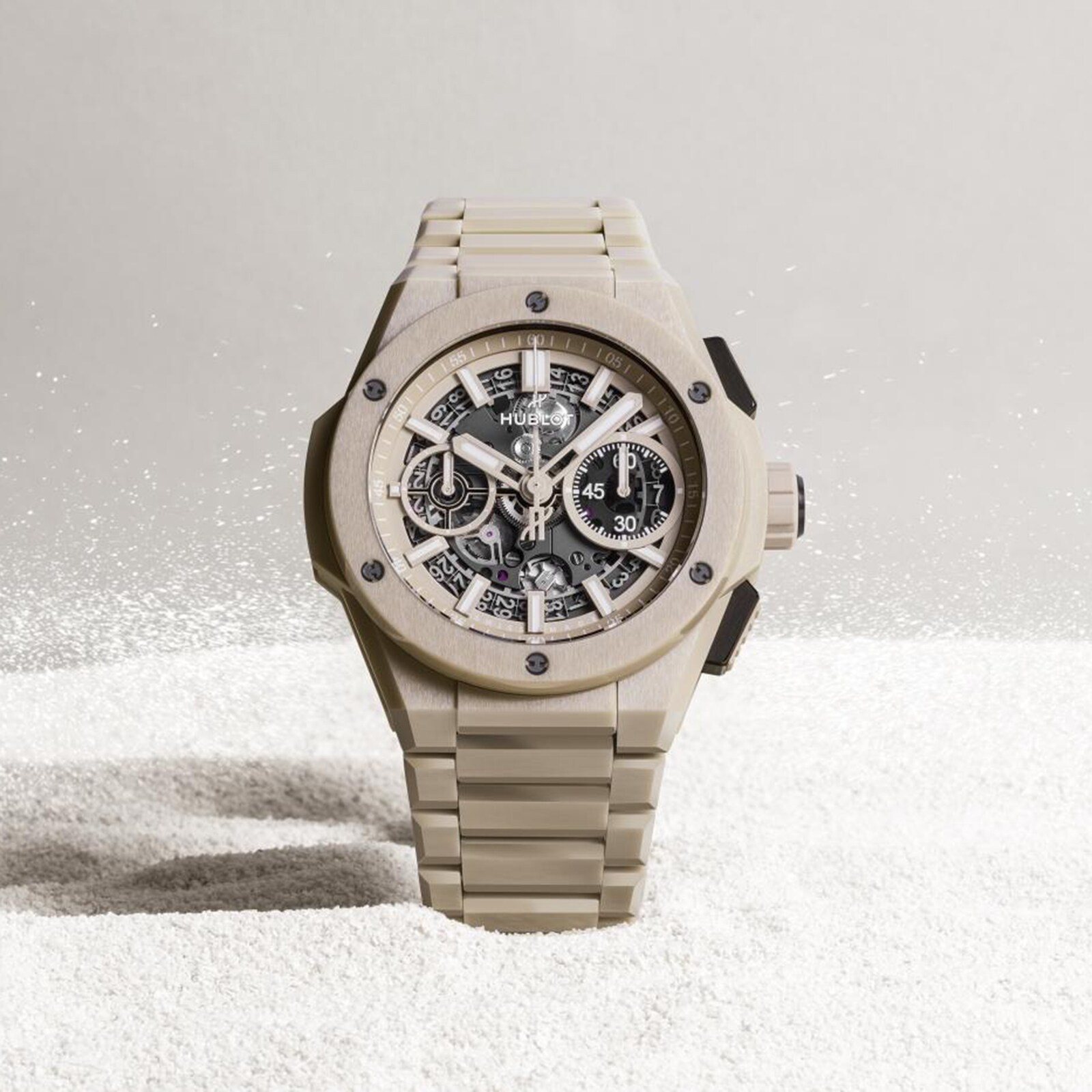 Hublot Big Bang Integrated Beige Ceramic 42mm Mens Watch