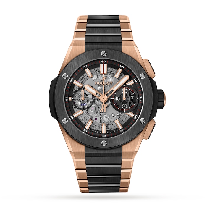 Hublot Big Bang 18K Rose Gold Ceramic Black Dial Automatic Watch