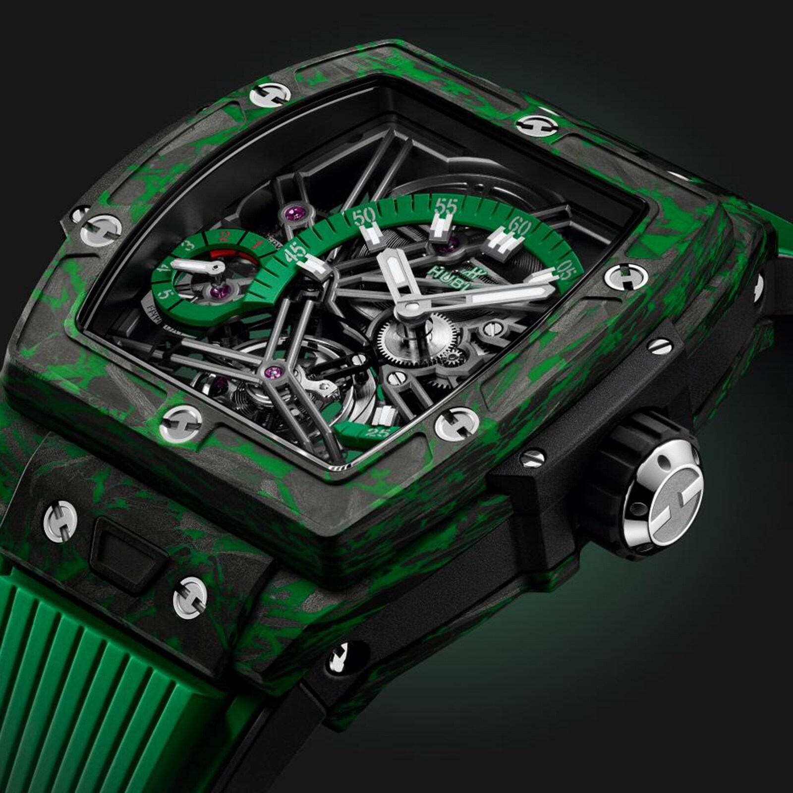Hublot Spirit Of Big Bang Tourbillon Carbon Green 42mm Mens Watch