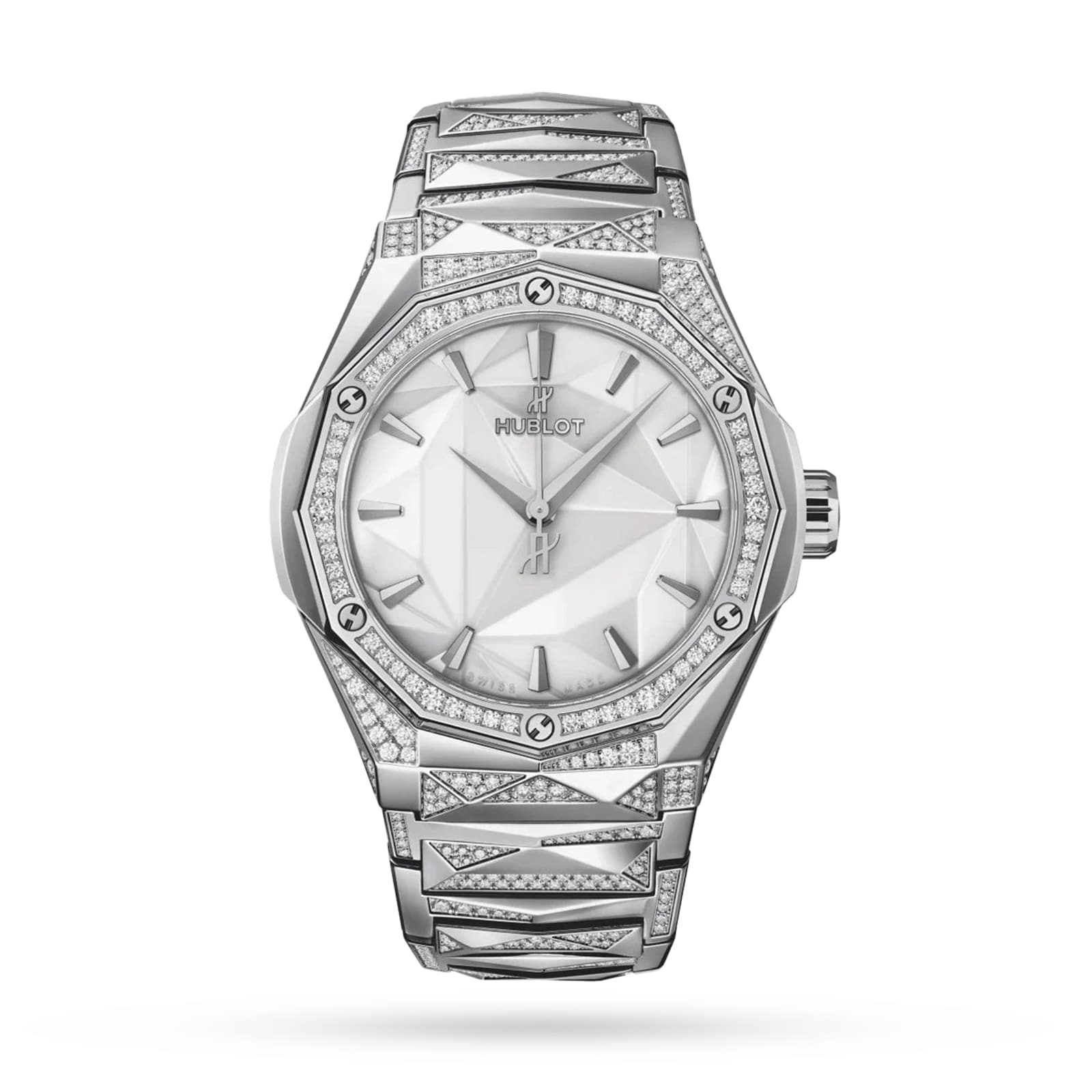 Hublot Classic Fusion Orlinski Bracelet Titanium White Alternative Pavé 40mm