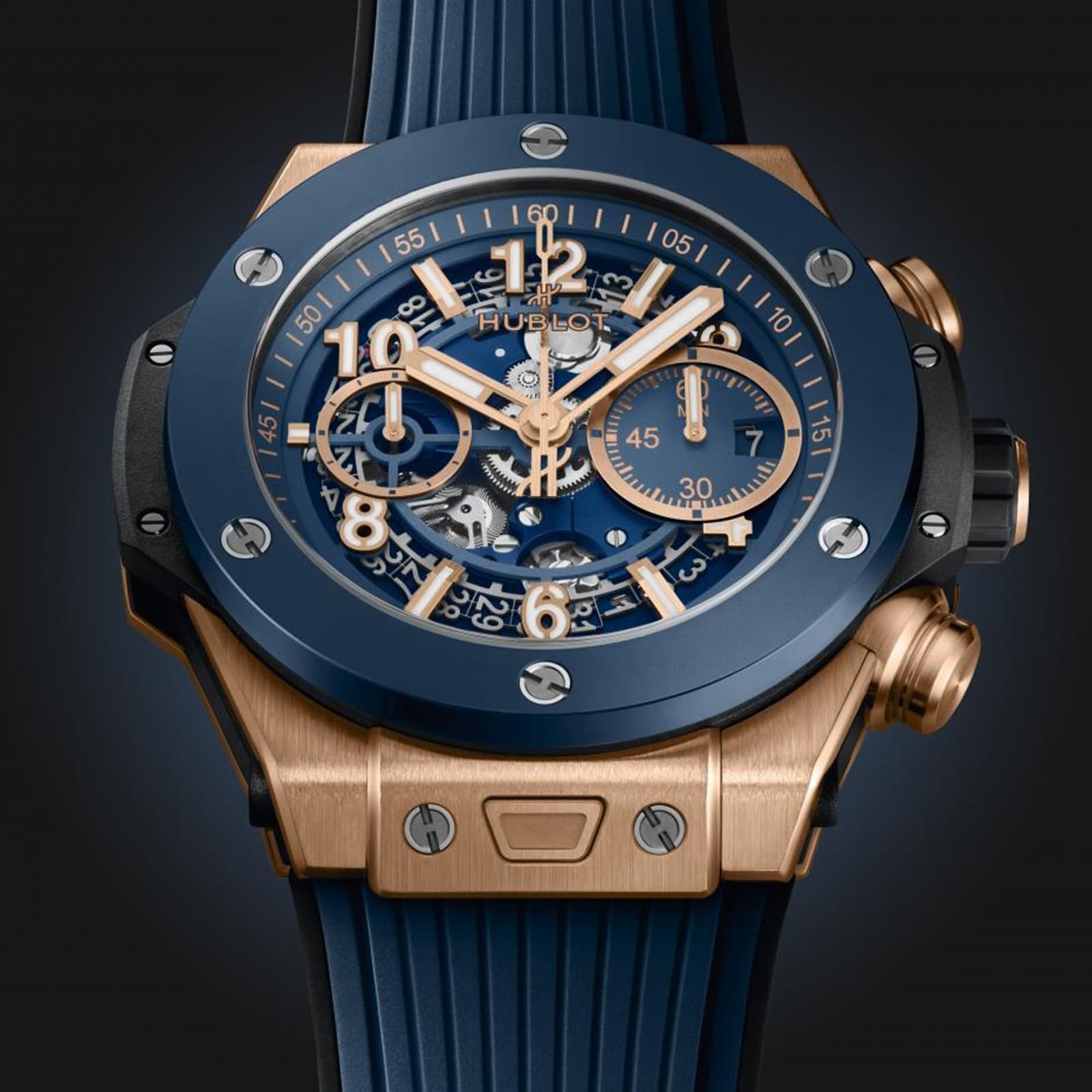 Hublot Big Bang Unico King Gold Blue Ceramic 44mm Hublot Big Bang Unico King Gold Blue Ceramic 44mm