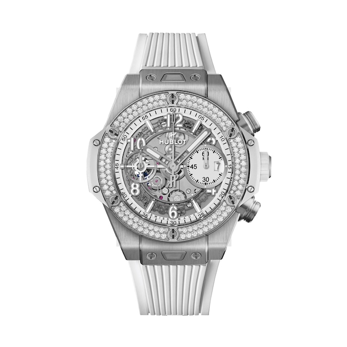 Hublot Big Bang Unicon Titanium White Diamonds 42mm Mens Watch