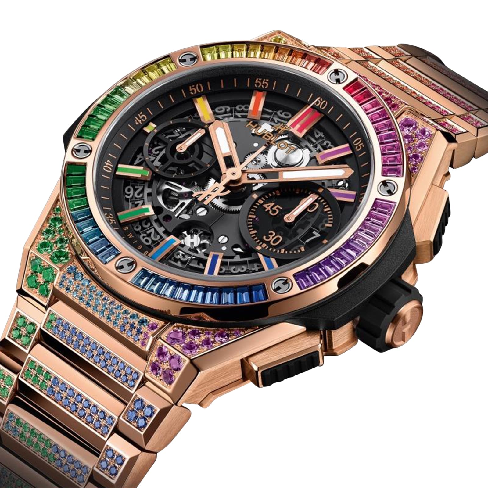 Hublot Big Bang Intergrated King Gold Rainbow 42mm 451.OX.1180.OX.3999 ...