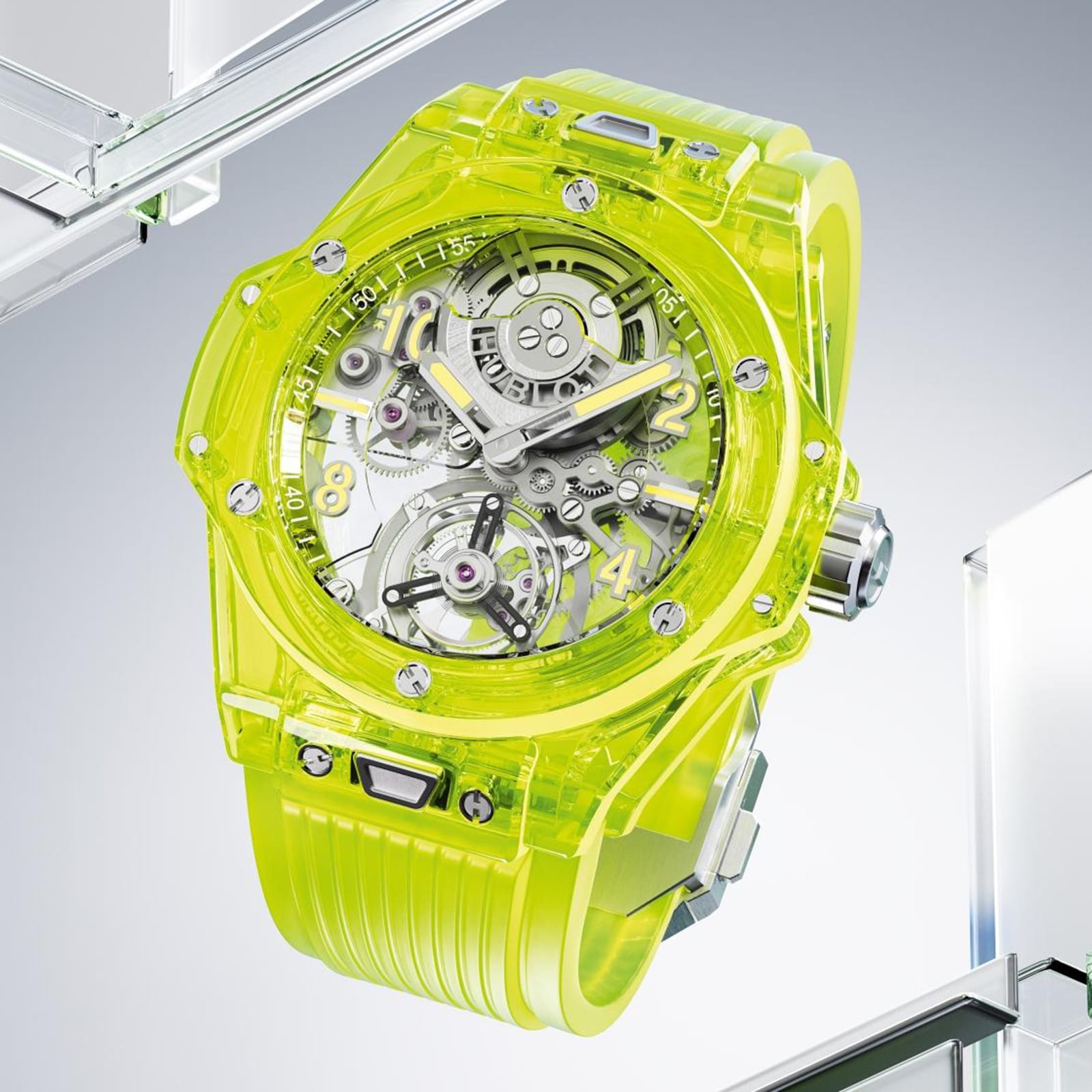 Big Bang Tourbillon Automatic Yellow Neon Saxem 44mm