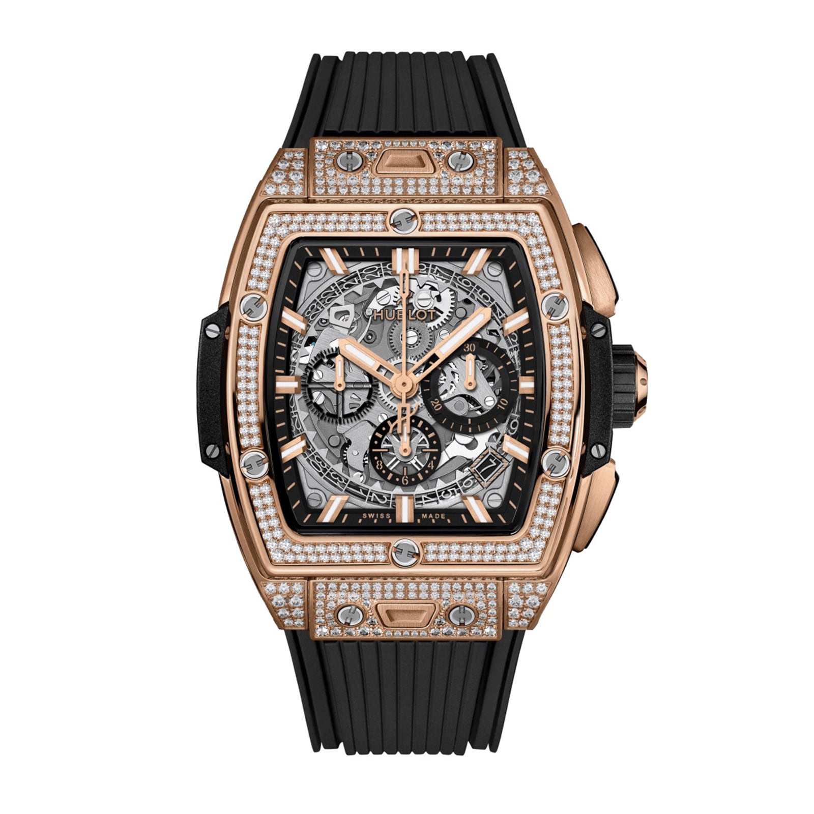 Hublot Spirit Of Big Bang King Gold Pave 42mm Mens Watch Hublot Spirit Of Big Bang King Gold Pave 42mm Mens Watch
