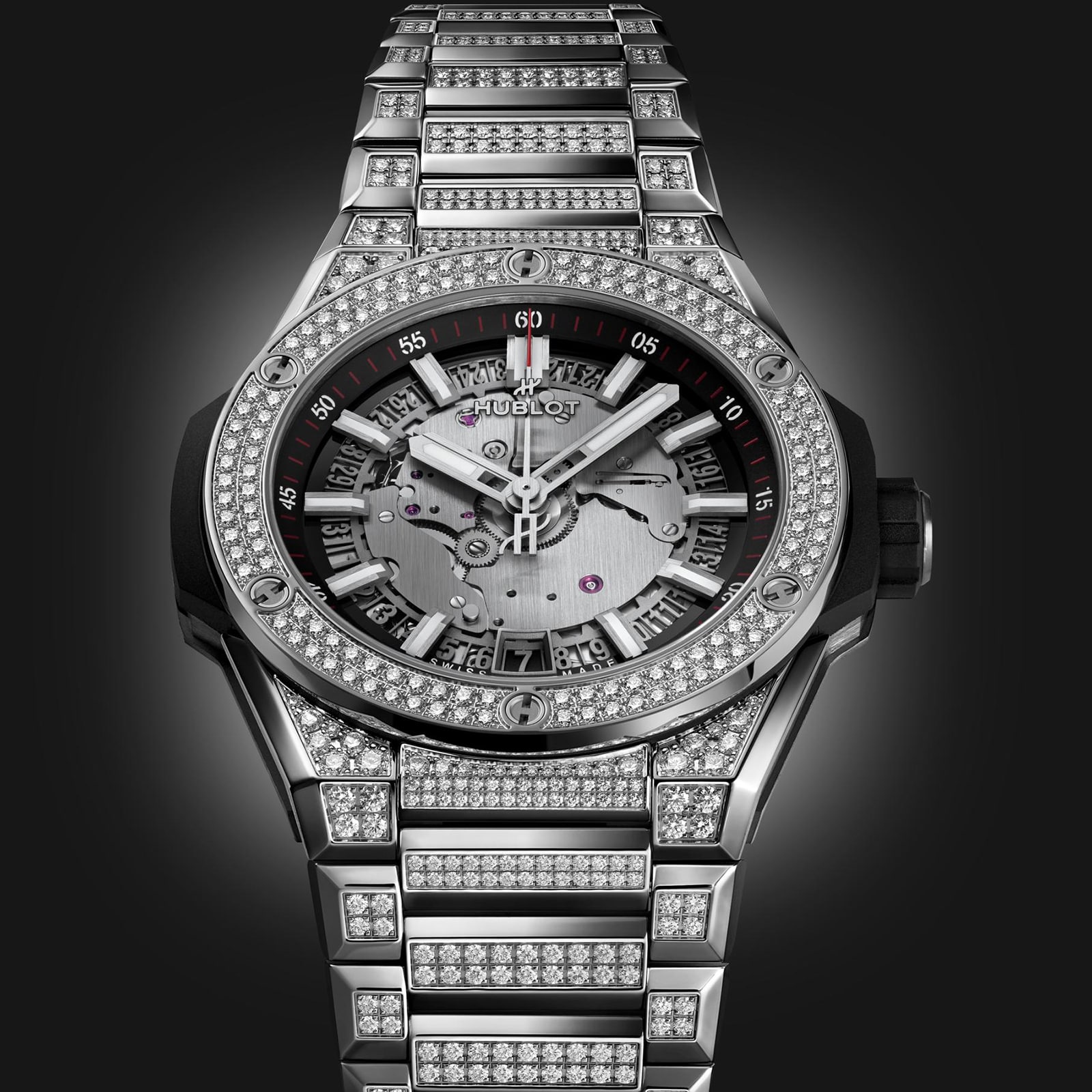 Hublot Big Bang Integrated Time Only 40mm - Titanium Pave