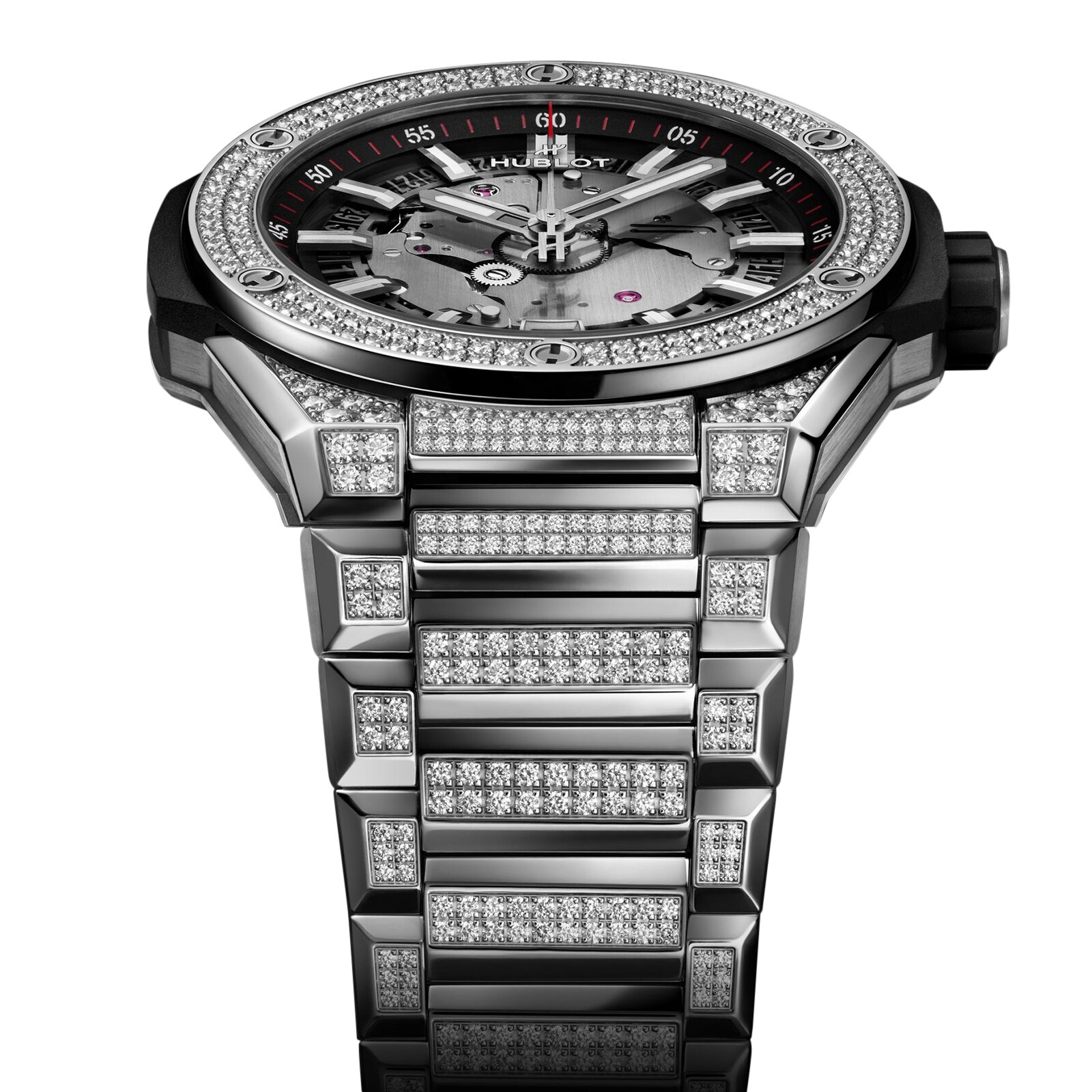 Big Bang Integrated Time Only 40mm - Titanium Pave