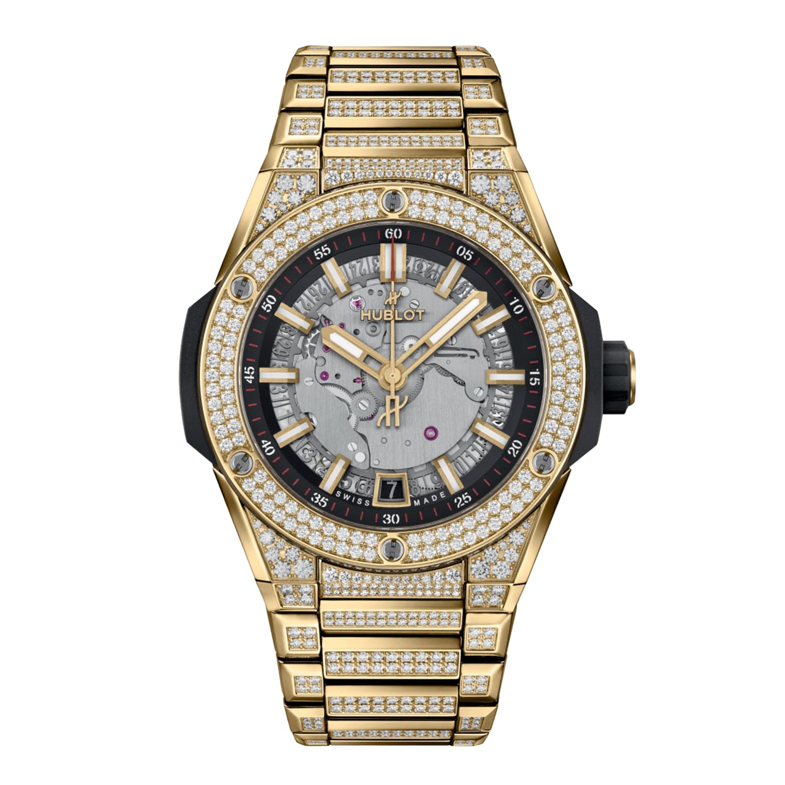 Hublot Big Bang Integrated Time Only 40mm - Yellow Gold Pave