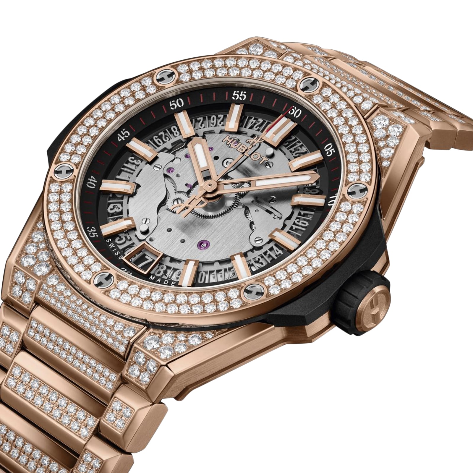 Hublot Big Bang Integrated Time Only 40mm - King Gold Pave