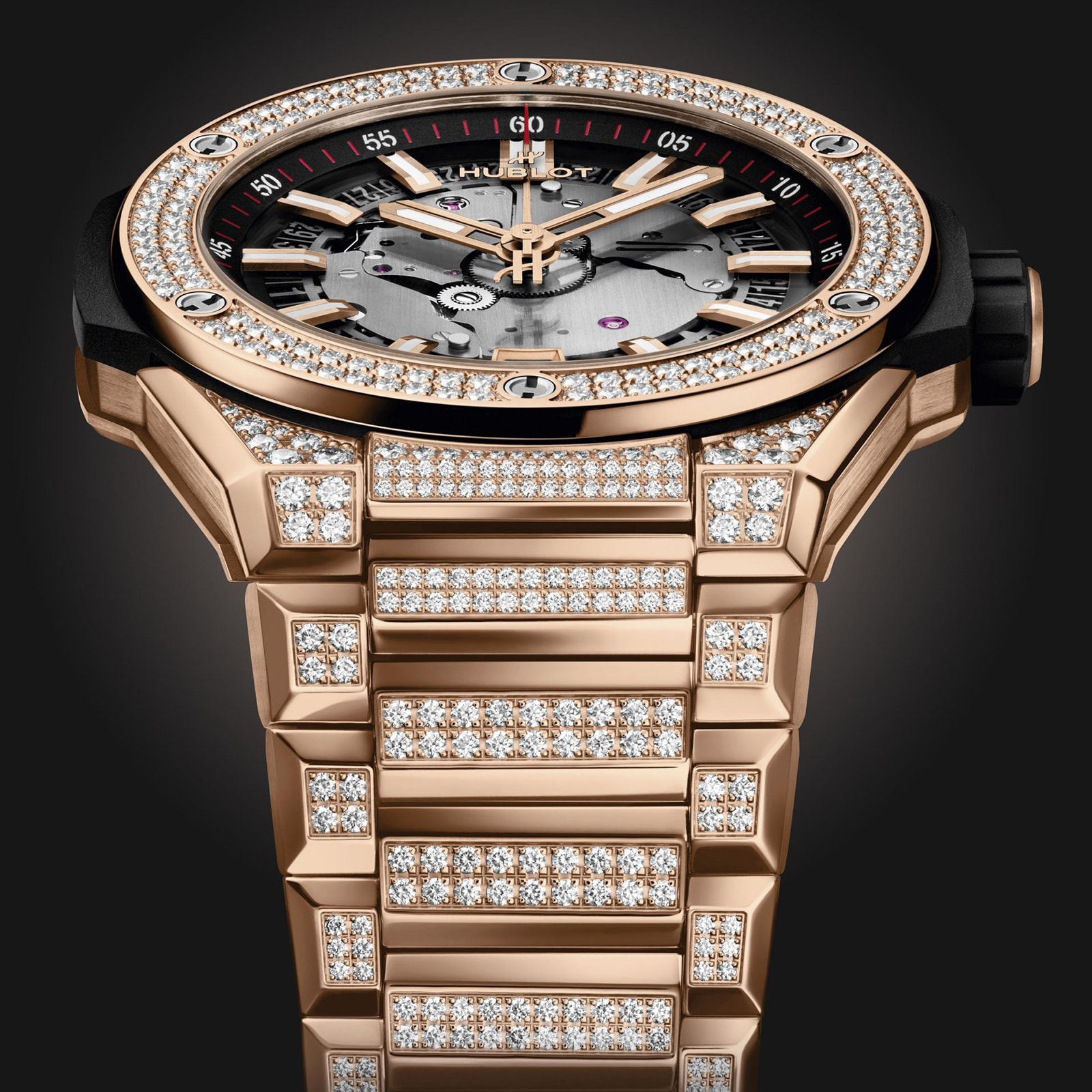 Big Bang Integrated Time Only 40mm - King Gold Pave